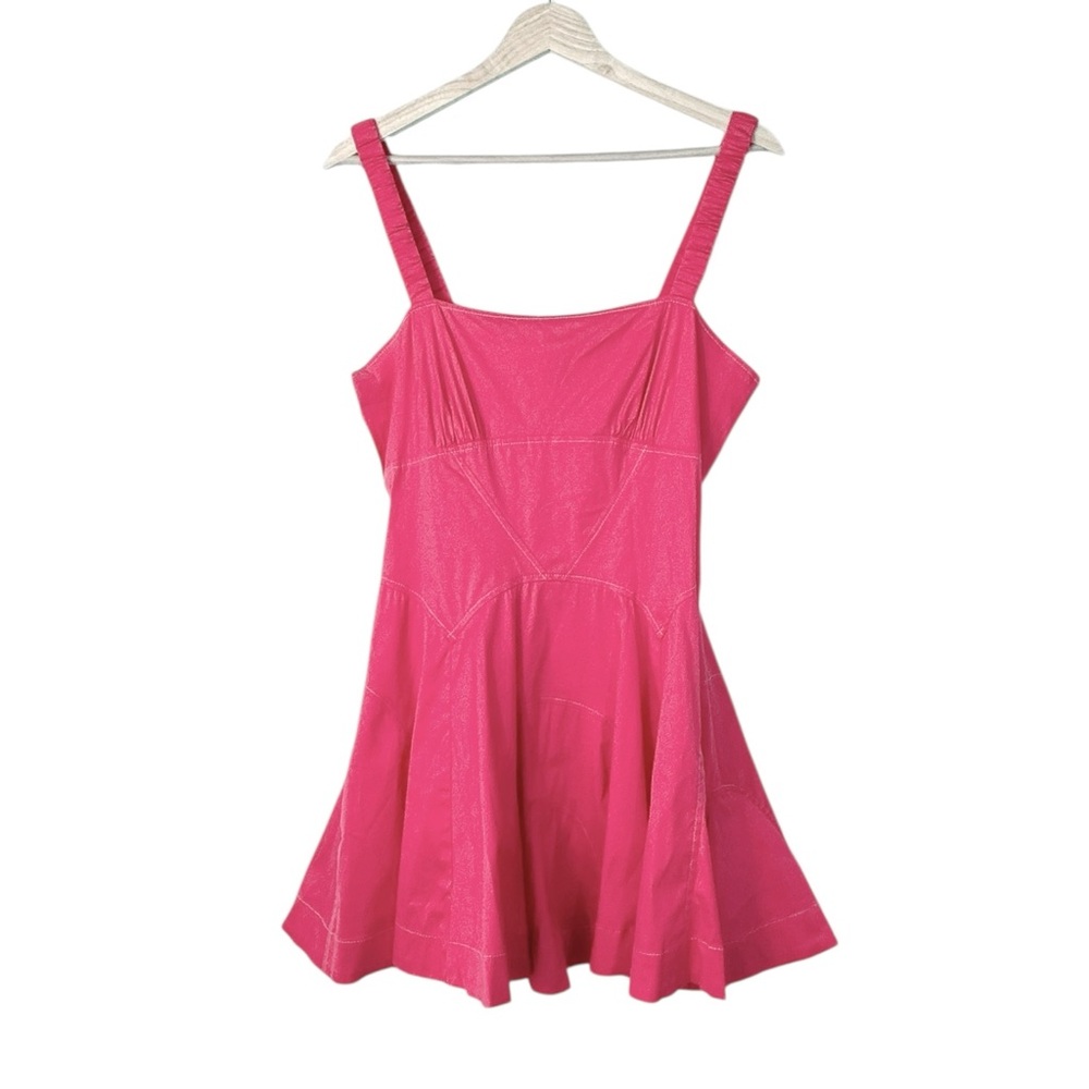 Anthropologie Drop-Waist A-Line Pink Mini Dress Medium NWT - Picture 5 of 12